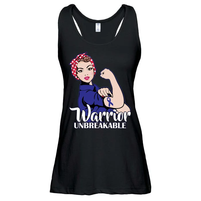 Colon Cancer Unbreakable Warrior Ladies Essential Flowy Tank