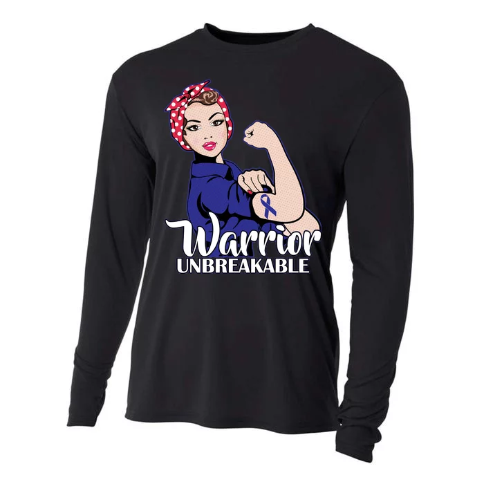 Colon Cancer Unbreakable Warrior Cooling Performance Long Sleeve Crew