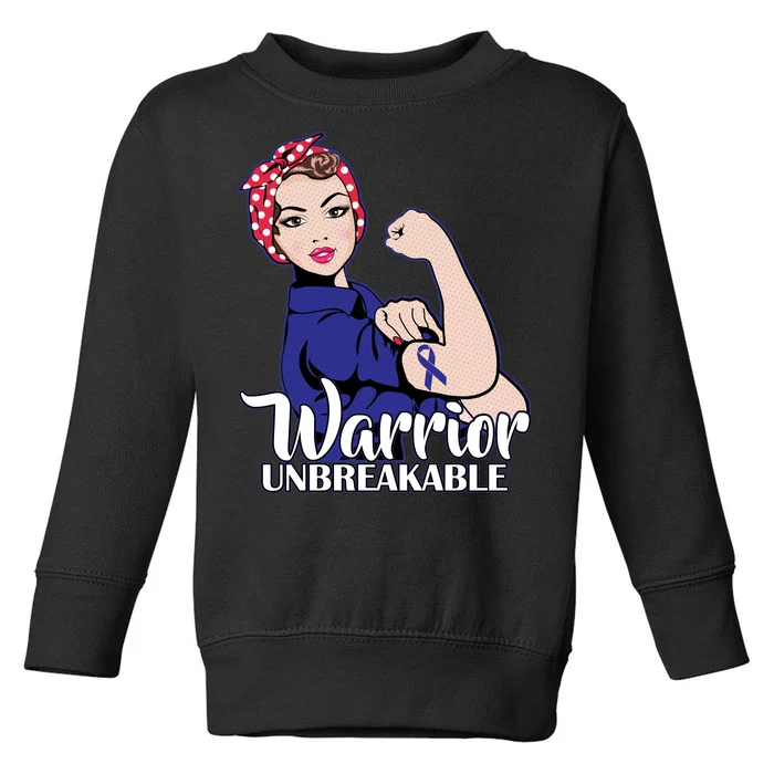 Colon Cancer Unbreakable Warrior Toddler Sweatshirt