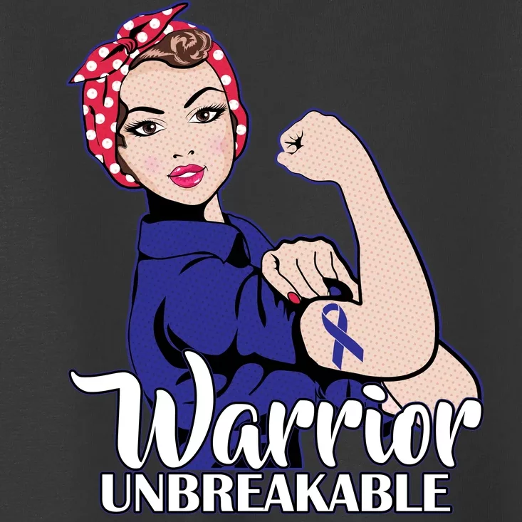 Colon Cancer Unbreakable Warrior Toddler T-Shirt