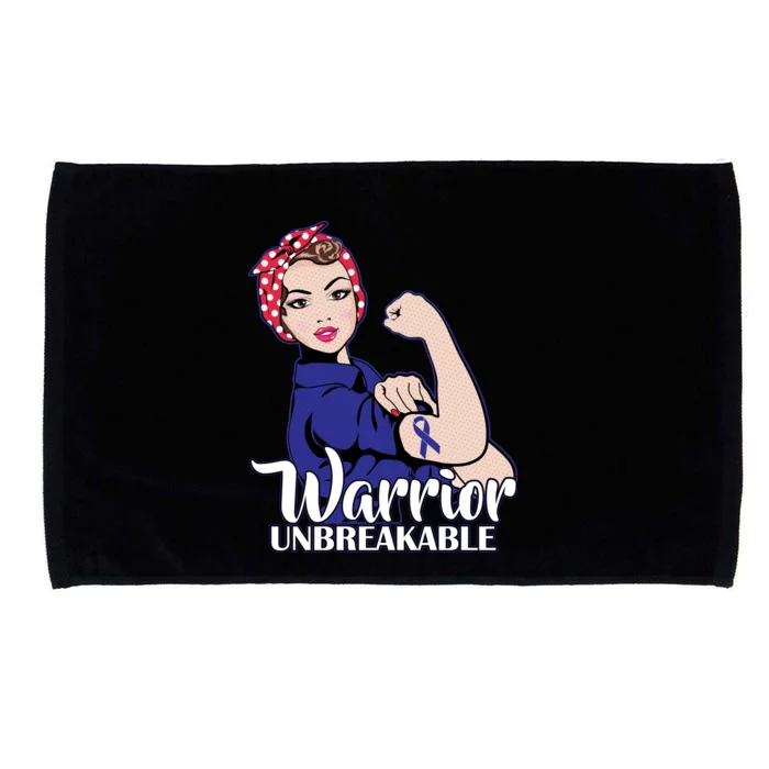 Colon Cancer Unbreakable Warrior Microfiber Hand Towel