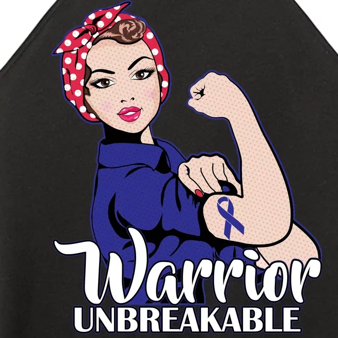 Colon Cancer Unbreakable Warrior Women’s Perfect Tri Rocker Tank