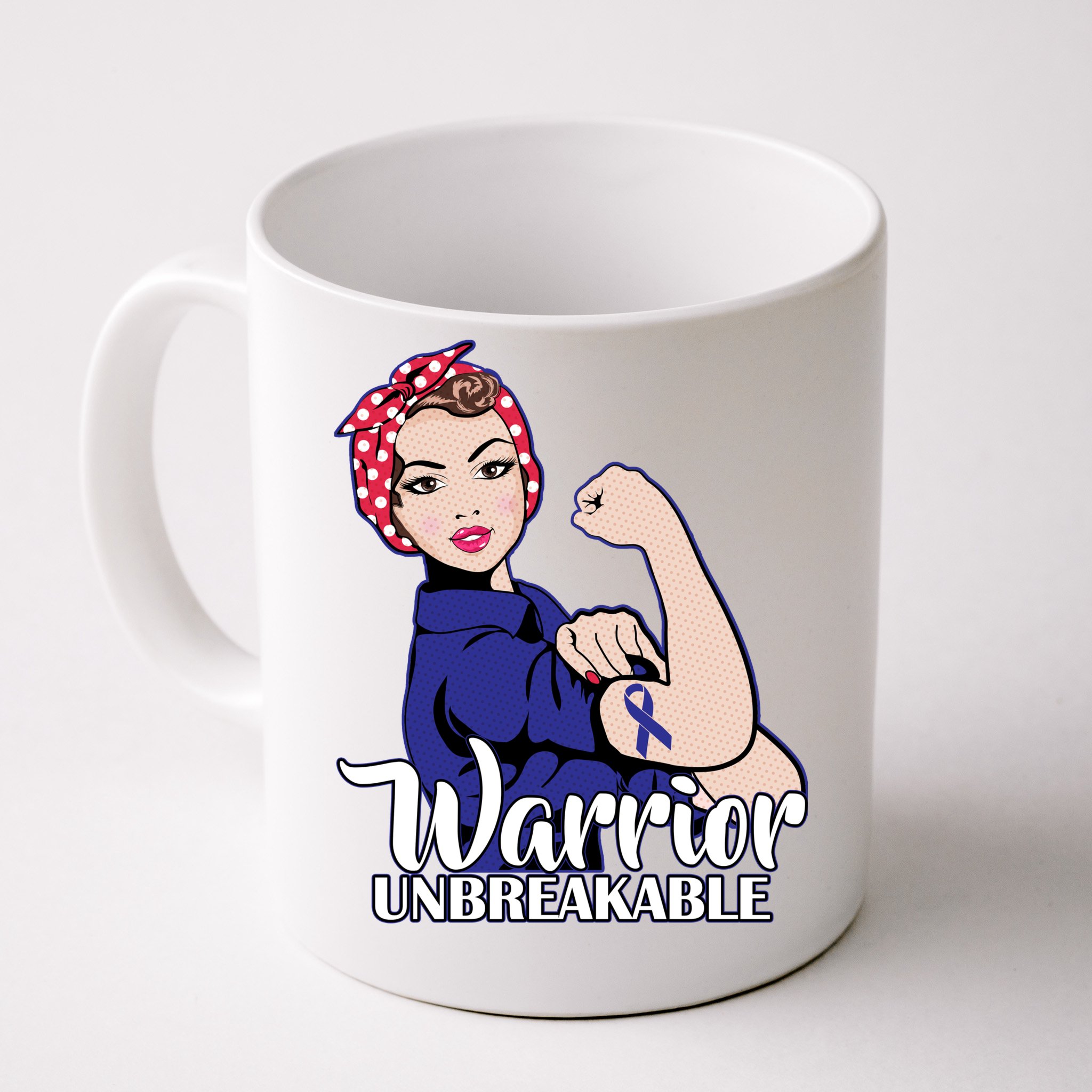 Unbreakable Breast Cancer Warrior Front & Back Coffee Mug