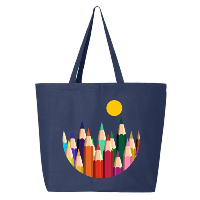 Color Pencils Forest Mountains 25L Jumbo Tote