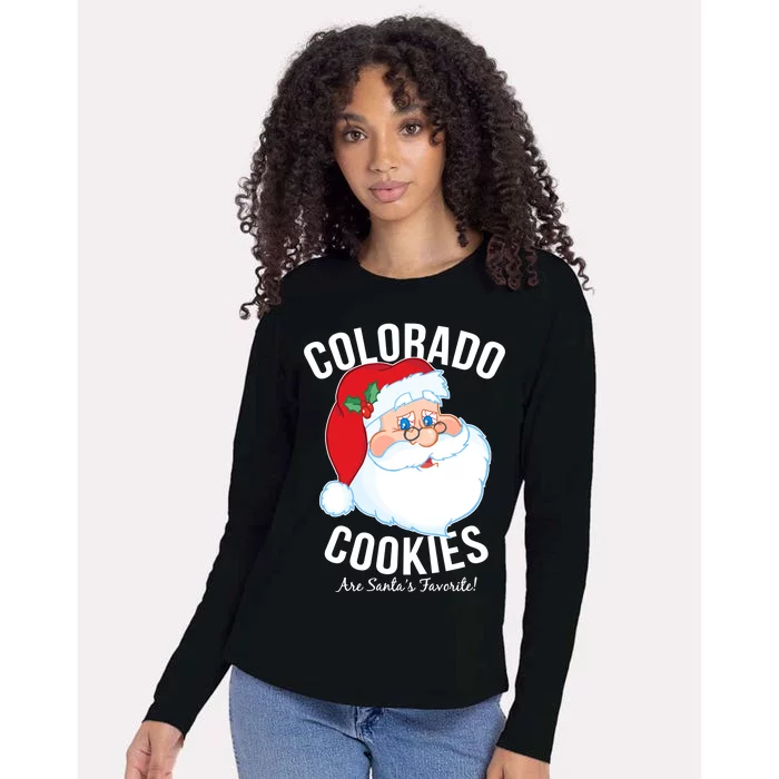 Colorado Cookies Are Santa's Favorite Womens Cotton Relaxed Long Sleeve T-Shirt