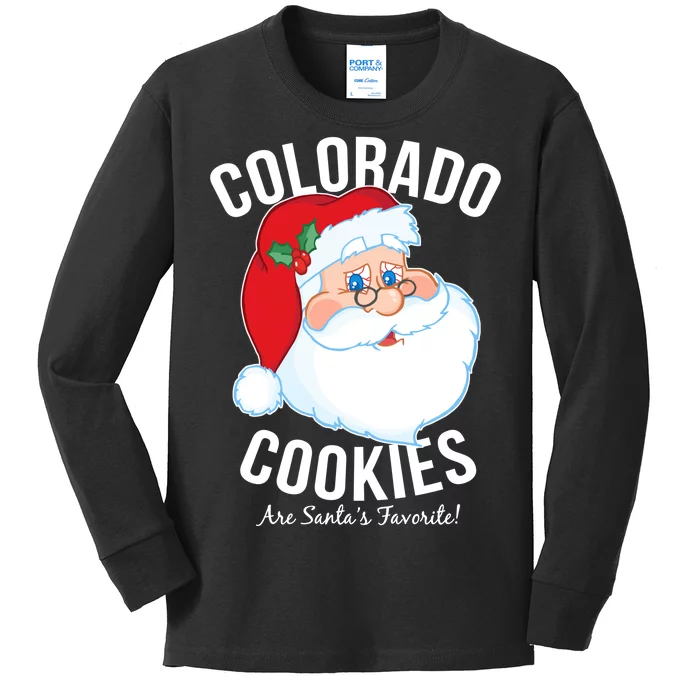 Colorado Cookies Are Santa's Favorite Kids Long Sleeve Shirt