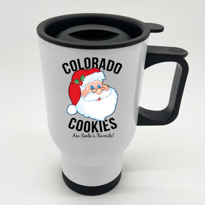 Colorado Cookies Are Santa's Favorite Front & Back Stainless Steel Travel Mug