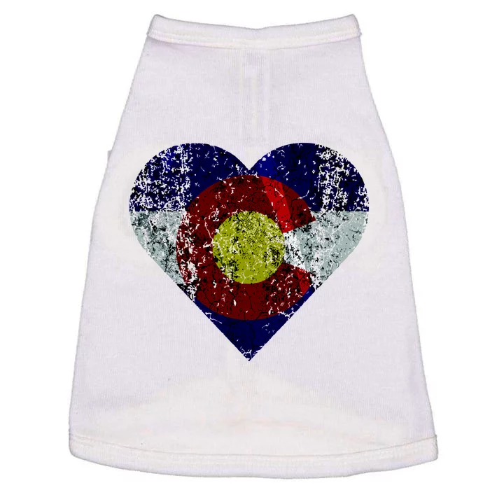 Colorado Flag Heart Doggie Tank