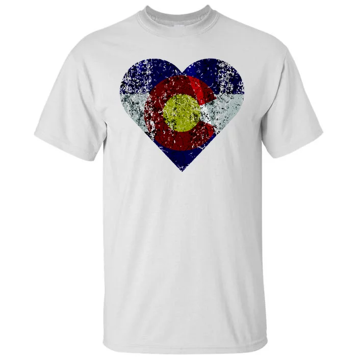 Colorado Flag Heart Tall T-Shirt