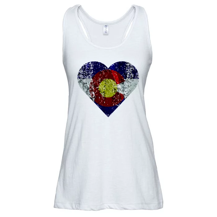 Colorado Flag Heart Ladies Essential Flowy Tank