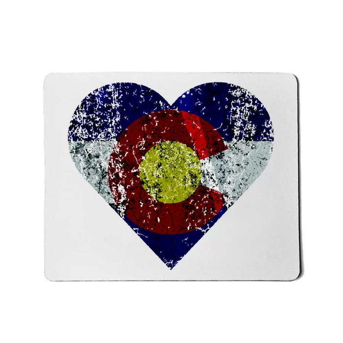 Colorado Flag Heart Mousepad