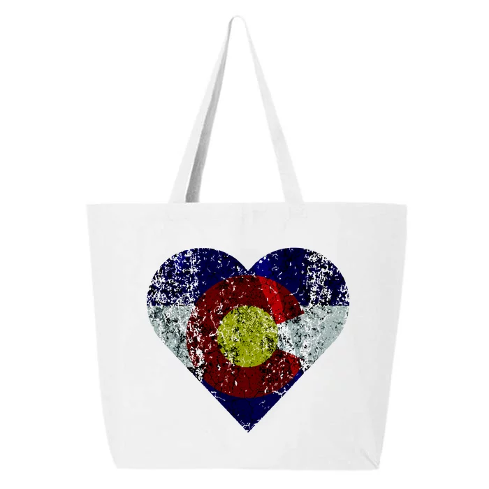 Colorado Flag Heart 25L Jumbo Tote