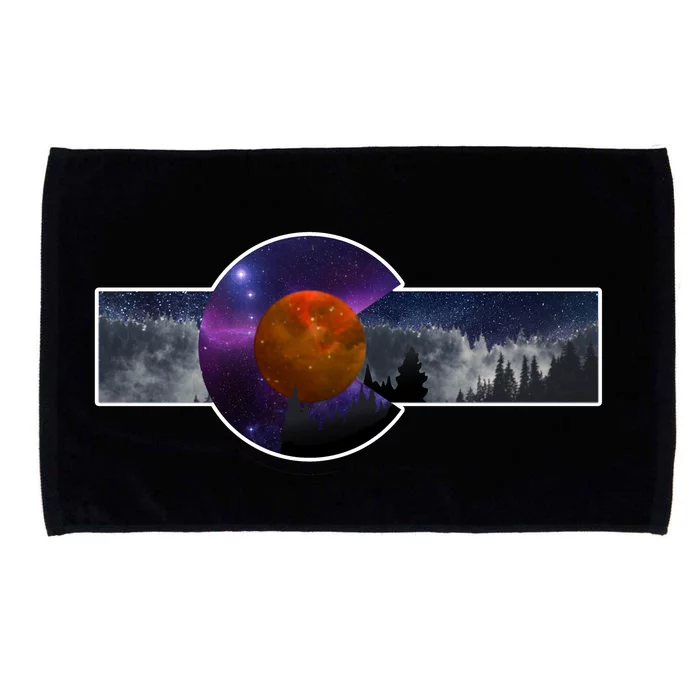 Colorado Flag Retro Mountains Wilderness Microfiber Hand Towel