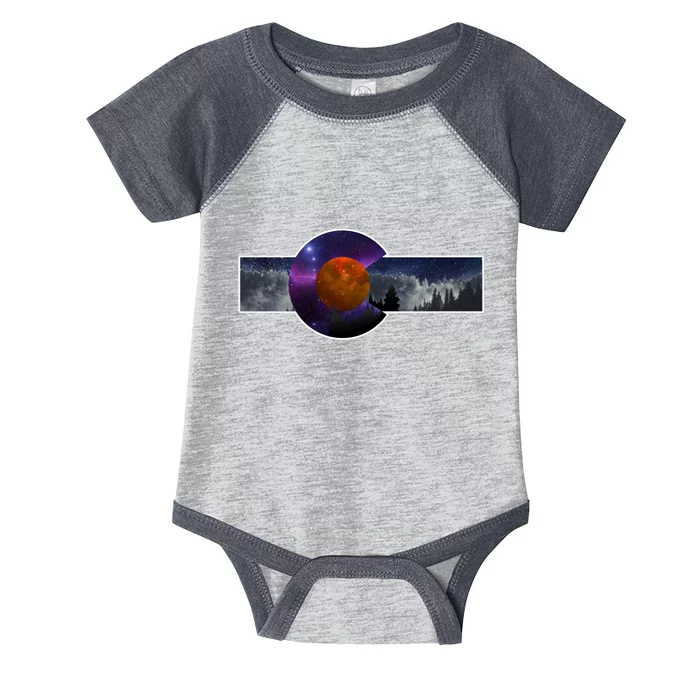 Colorado Flag Retro Mountains Wilderness Infant Baby Jersey Bodysuit