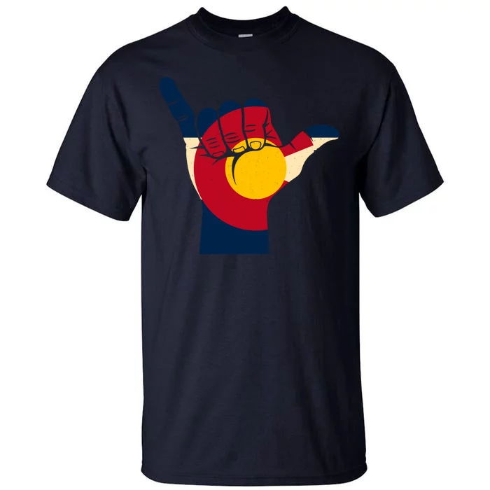 Colorado Flag Shake Hand Sign Tall T-Shirt