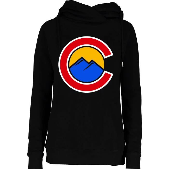 Colorado Hill Logo Womens Funnel Neck Pullover Hood