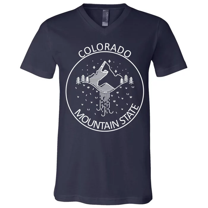 Colorado Mountain State Emblem V-Neck T-Shirt