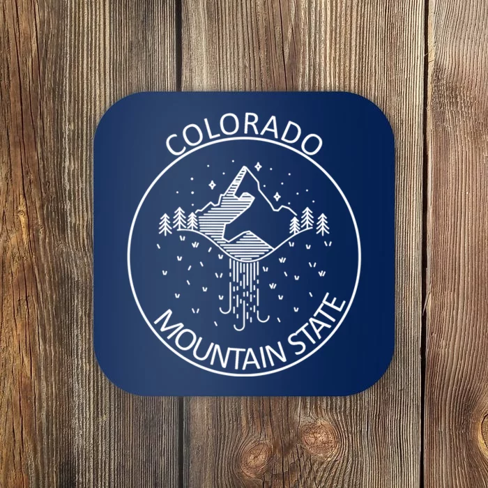 Colorado Mountain State Emblem Coaster