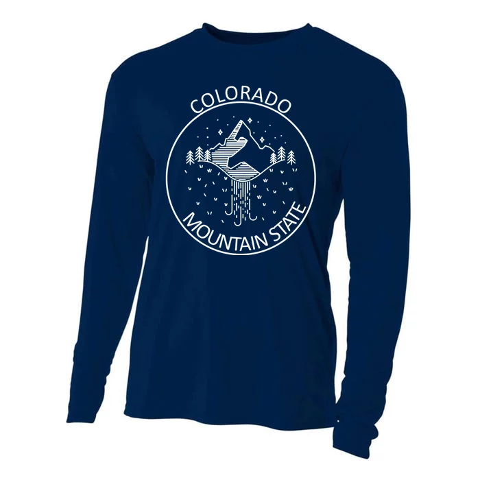 Colorado Mountain State Emblem Cooling Performance Long Sleeve Crew