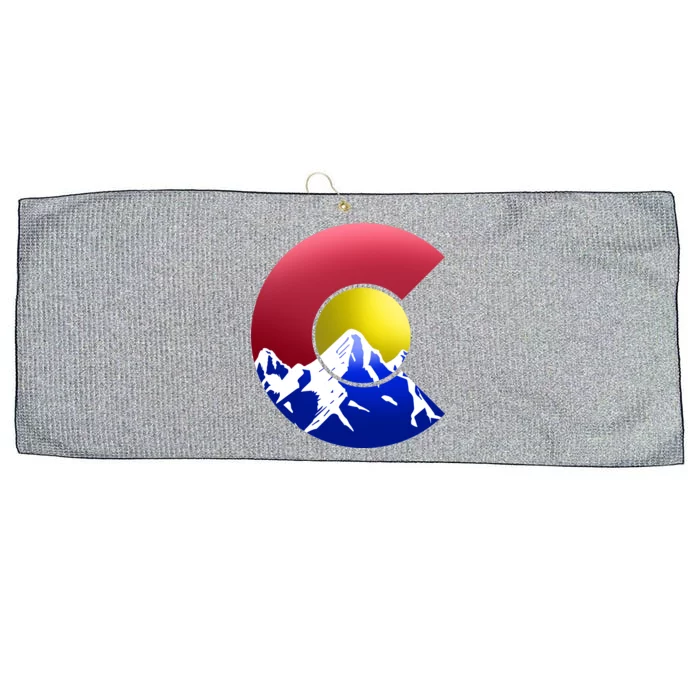 Colorado Mountains Large Microfiber Waffle Golf Towel