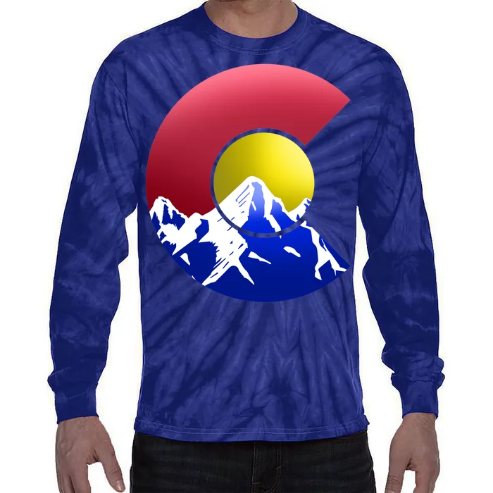 Colorado Mountains Tie-Dye Long Sleeve Shirt