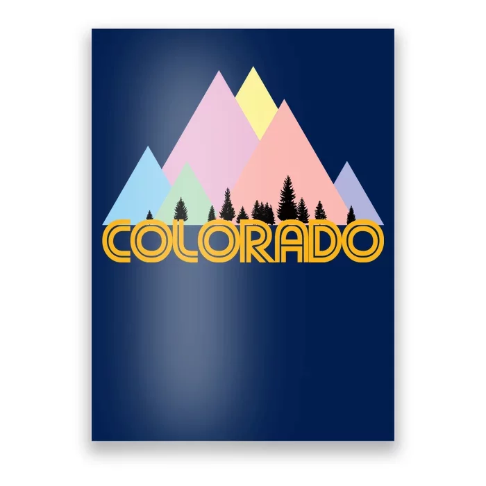 Colorado Mountains Logo Poster