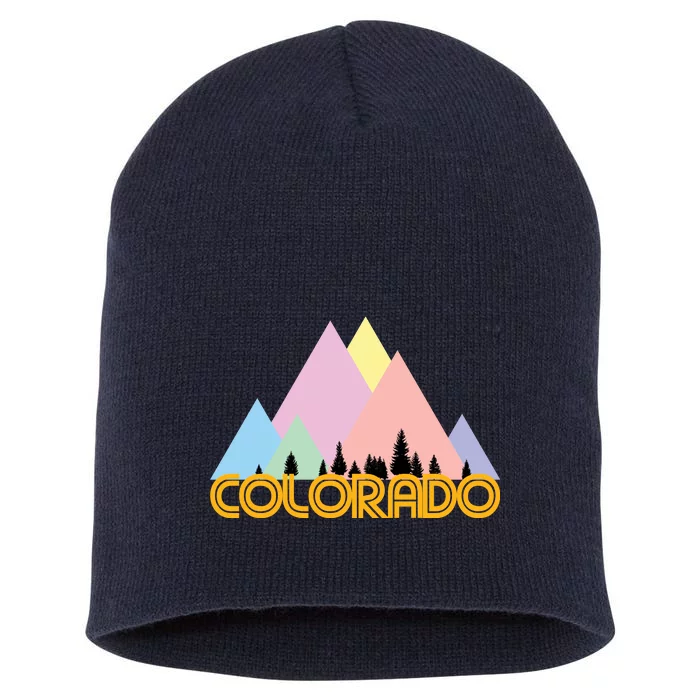 Colorado Mountains Logo Short Acrylic Beanie