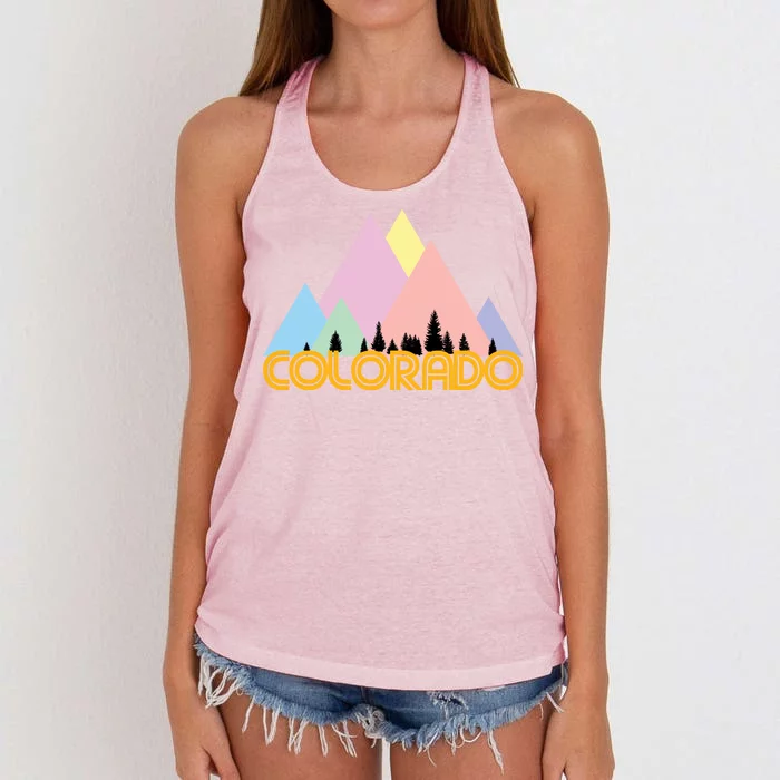 Colorado Mountains Logo Women's Knotted Racerback Tank