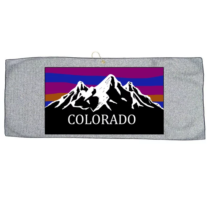 Colorado Mountains Outdoor Flag MCMA Large Microfiber Waffle Golf Towel