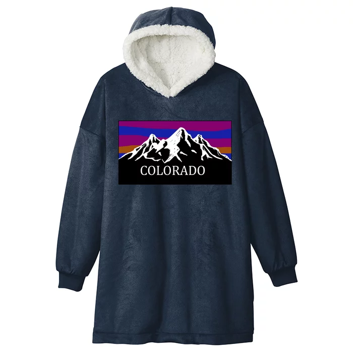 Colorado Mountains Outdoor Flag MCMA Hooded Wearable Blanket