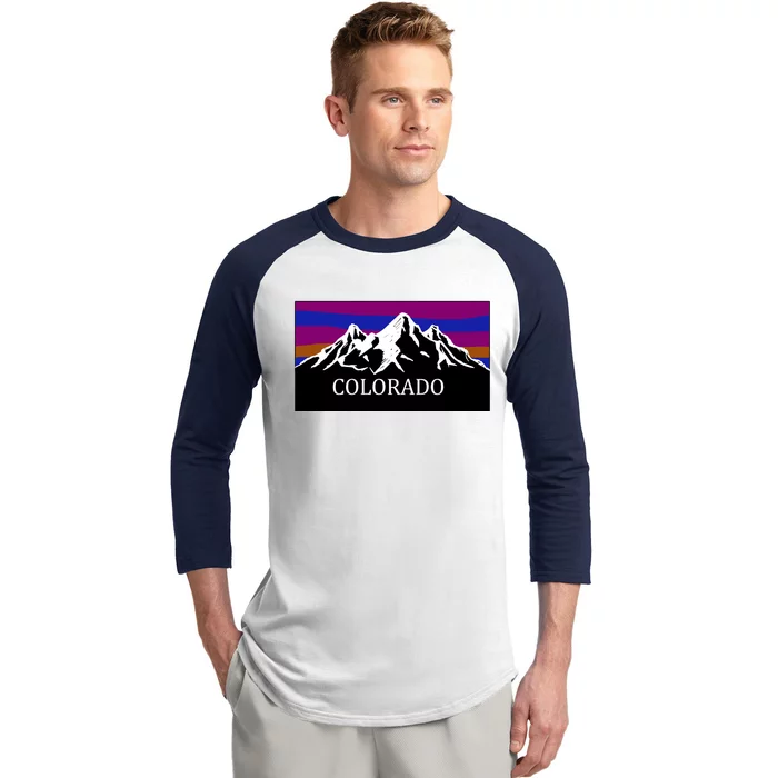 Colorado Mountains Outdoor Flag MCMA Baseball Sleeve Shirt