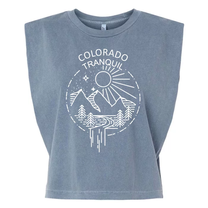 Colorado Tranquil Mountains Garment-Dyed Women's Muscle Tee