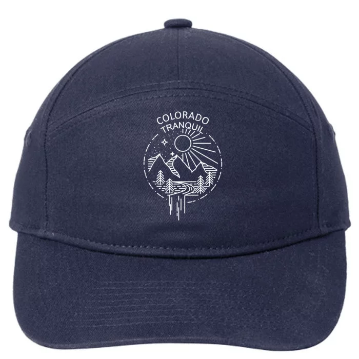 Colorado Tranquil Mountains 7-Panel Snapback Hat