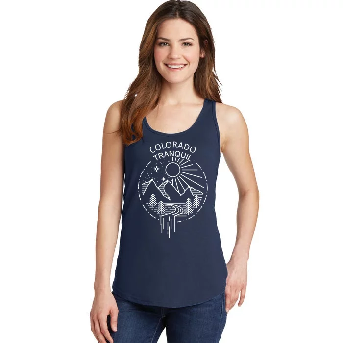 Colorado Tranquil Mountains Ladies Essential Tank