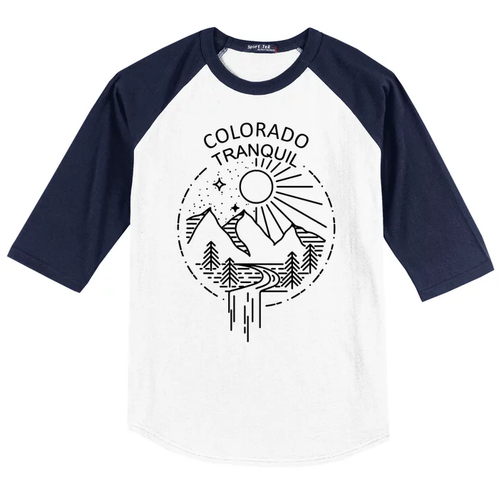 Colorado Tranquil Mountains Baseball Sleeve Shirt