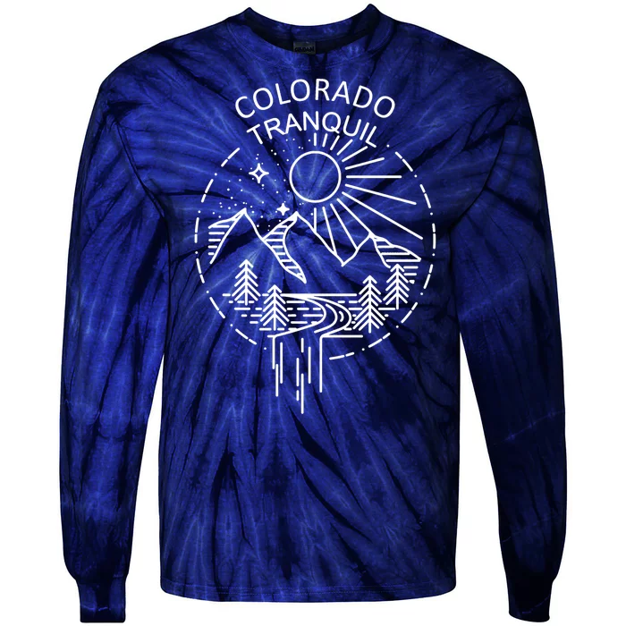 Colorado Tranquil Mountains Tie-Dye Long Sleeve Shirt