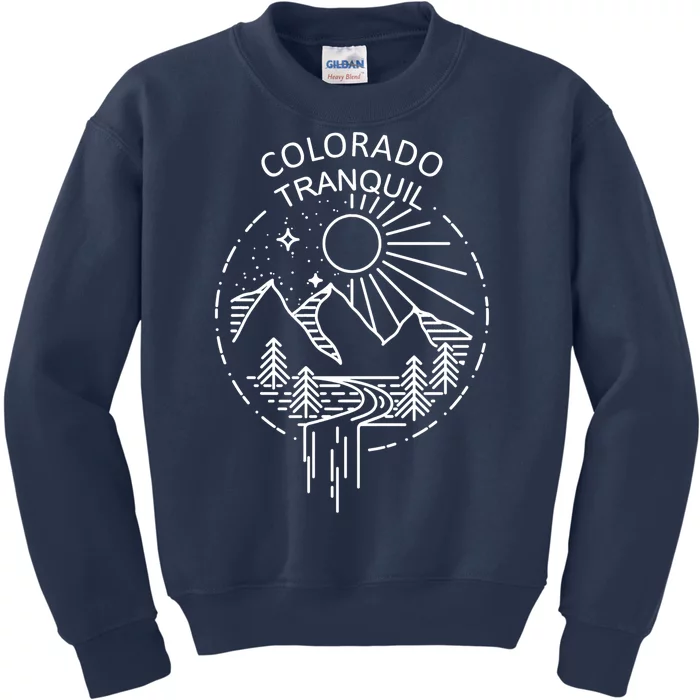 Colorado Tranquil Mountains Kids Sweatshirt