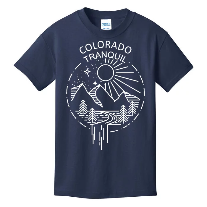 Colorado Tranquil Mountains Kids T-Shirt