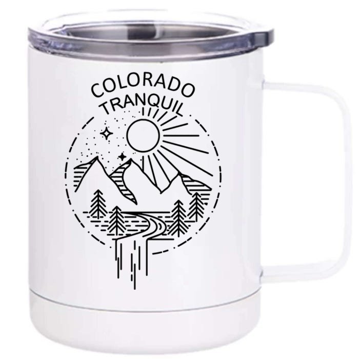 Colorado Tranquil Mountains Front & Back 12oz Stainless Steel Tumbler Cup