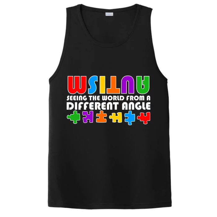 Colorful - Autism Awareness - Seeing The World From A Different Angle Performance Tank