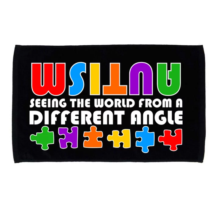 Colorful - Autism Awareness - Seeing The World From A Different Angle Microfiber Hand Towel