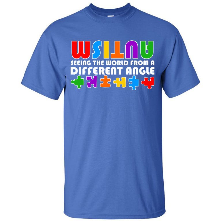 Colorful - Autism Awareness - Seeing The World From A Different Angle Tall T-Shirt