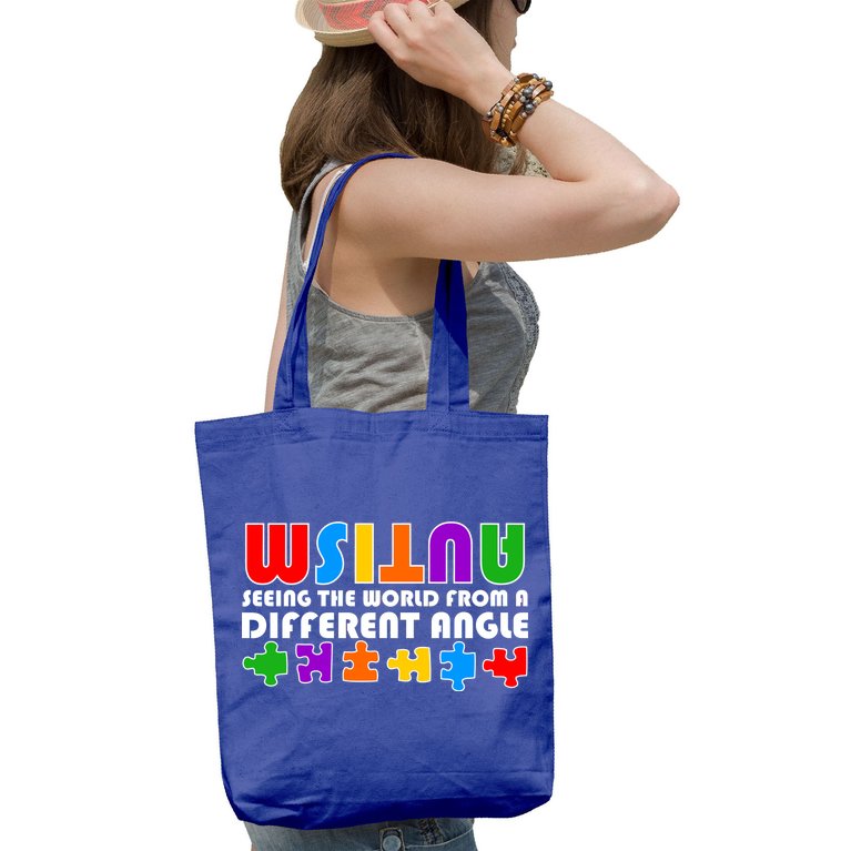 Colorful - Autism Awareness - Seeing The World From A Different Angle Tote Bag