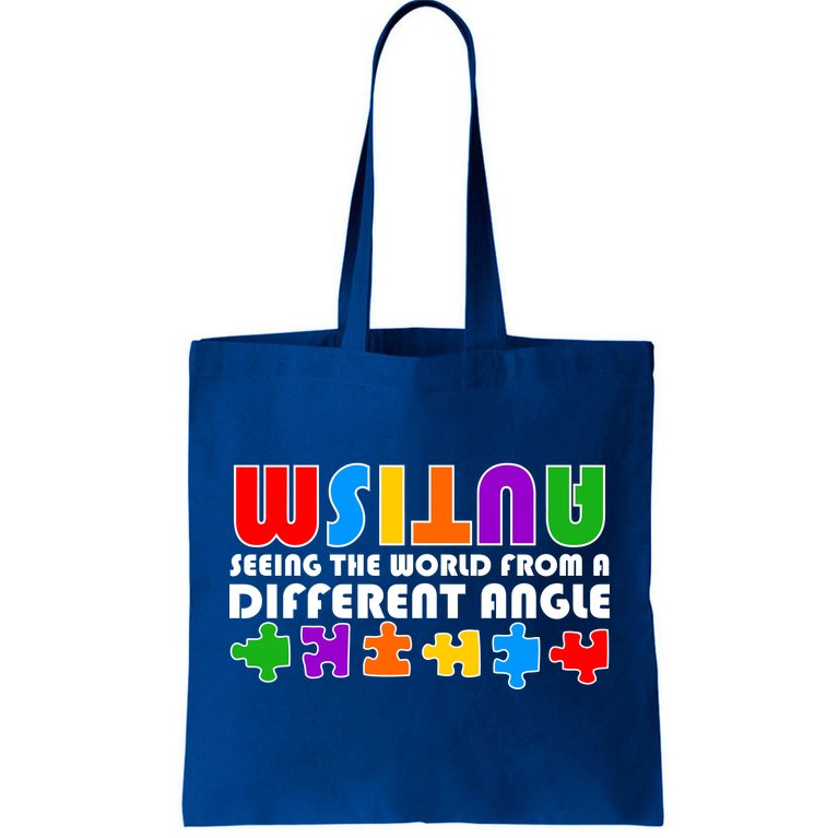 Colorful - Autism Awareness - Seeing The World From A Different Angle Tote Bag