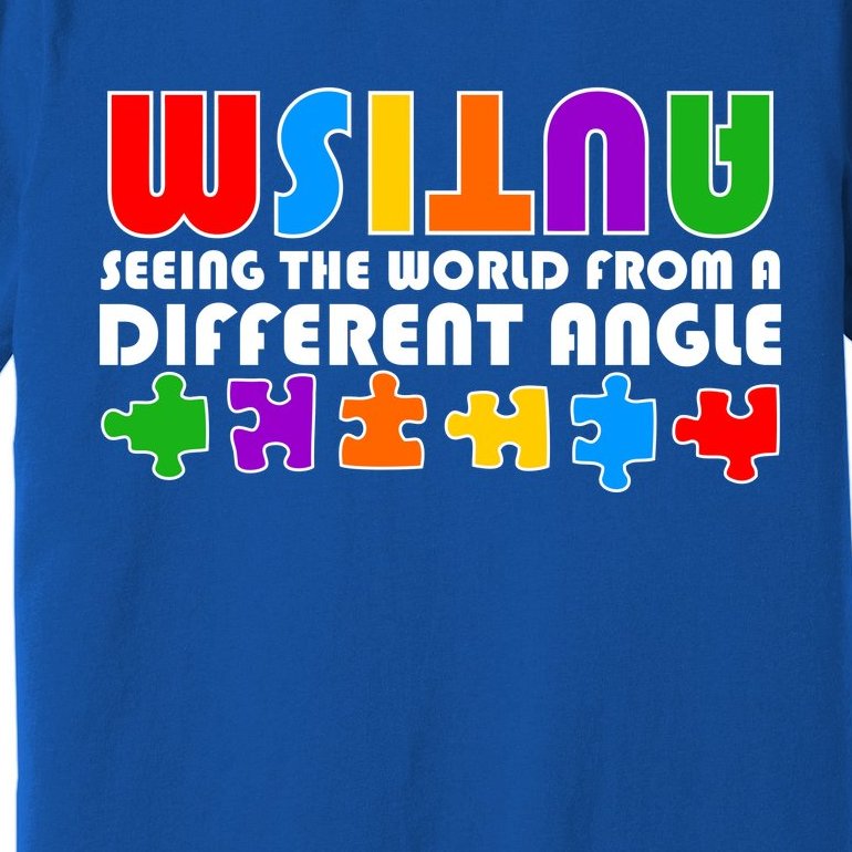 Colorful - Autism Awareness - Seeing The World From A Different Angle Premium T-Shirt