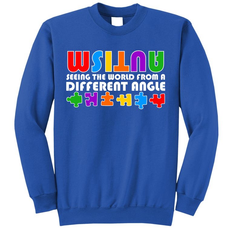 Colorful - Autism Awareness - Seeing The World From A Different Angle Tall Sweatshirt