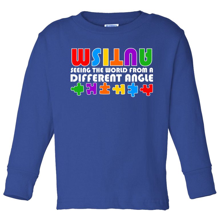 Colorful - Autism Awareness - Seeing The World From A Different Angle Toddler Long Sleeve Shirt