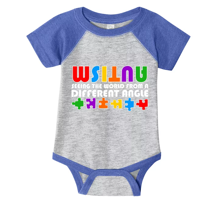 Colorful - Autism Awareness - Seeing The World From A Different Angle Infant Baby Jersey Bodysuit