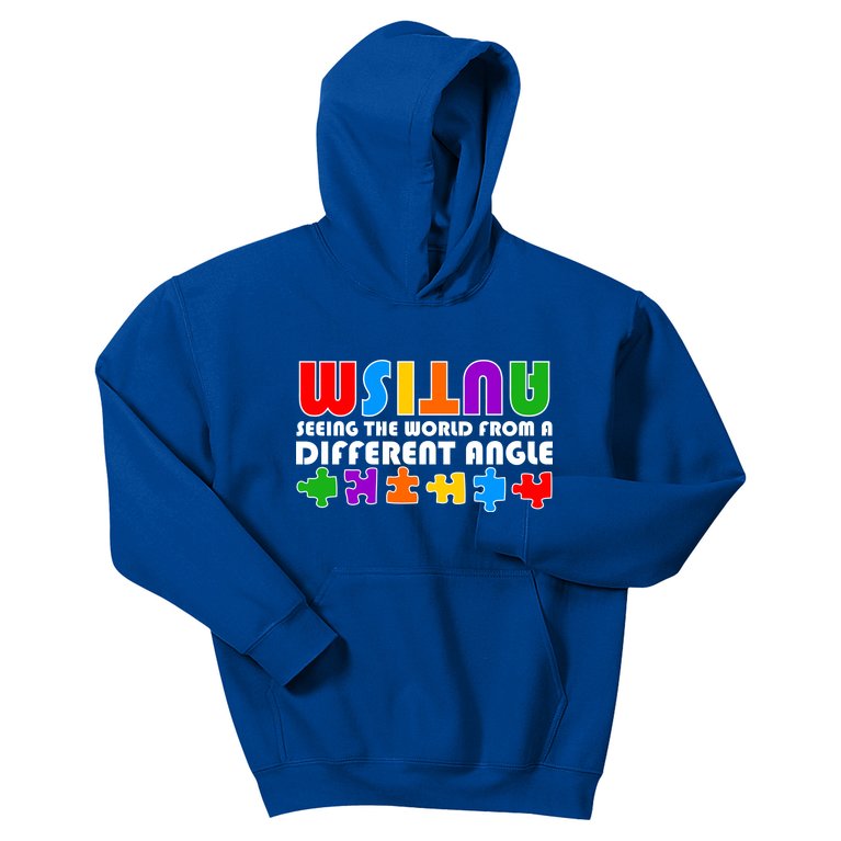 Colorful - Autism Awareness - Seeing The World From A Different Angle Kids Hoodie