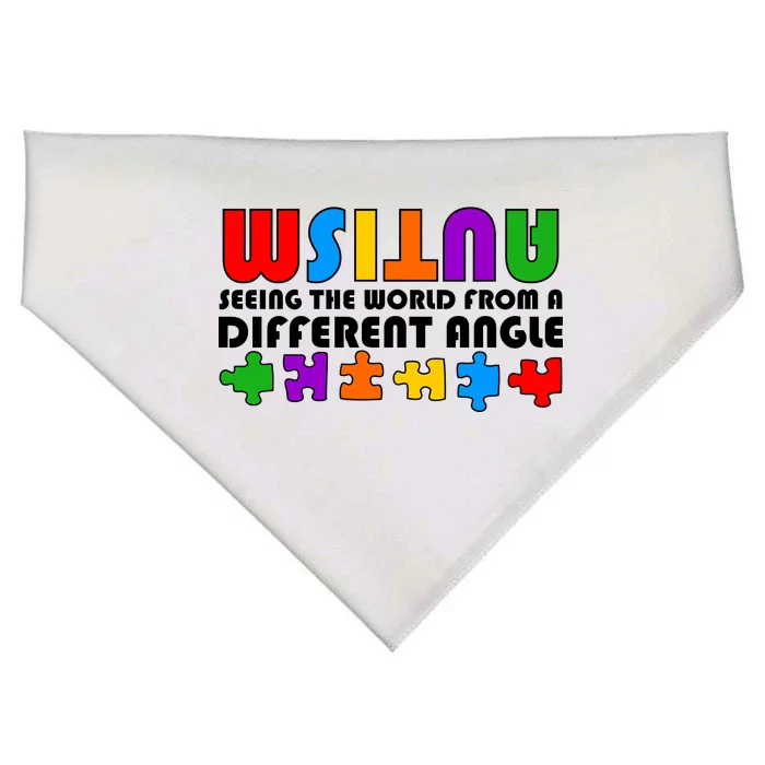 Colorful - Autism Awareness - Seeing The World From A Different Angle USA-Made Doggie Bandana